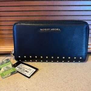 Badgley Mischka Black Studded Wallet NWT